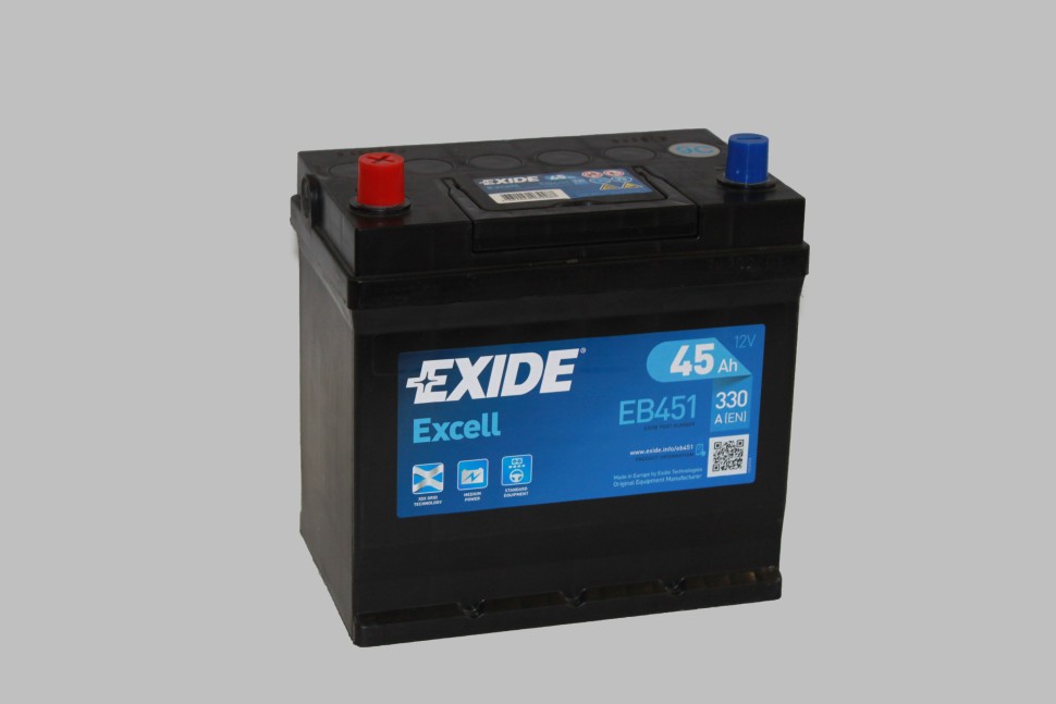 EXIDE EXCELL EB451 45Ач L+ EN330A 218x133x223 B01 фото 1 — Трамонтан