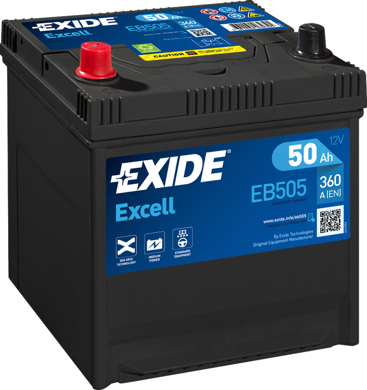 EXIDE EXCELL EB505 50Ач L+ EN360A 200x170x220 B01 фото 1 — Трамонтан