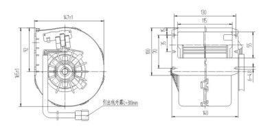 Вентилятор центробежный 140x100 12V 144W аналог Spal 009-A70-74D — Трамонтан