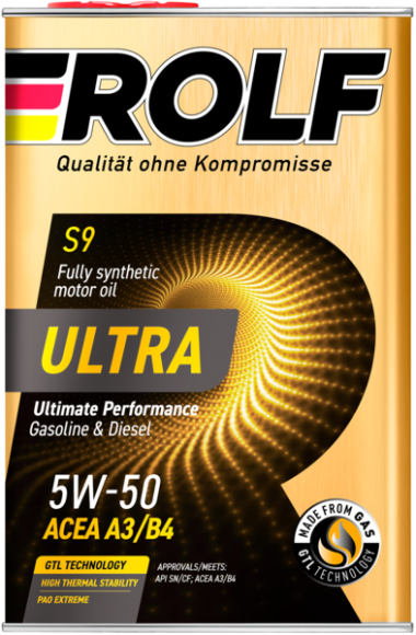 Моторное масло синтетическое Rolf Ultra 5W-50 A3/B4 SN/CF — Трамонтан