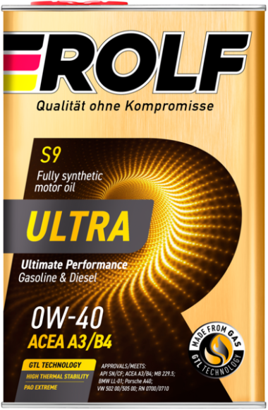 Моторное масло синтетическое Rolf Ultra 0W-40 A3/B4 SN/CF — Трамонтан