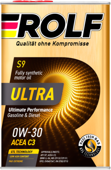 Моторное масло синтетическое Rolf Ultra 0W-30 C3 SP — Трамонтан