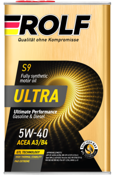 Моторное масло синтетическое Rolf Ultra 5W-40 A3/B4 SP — Трамонтан