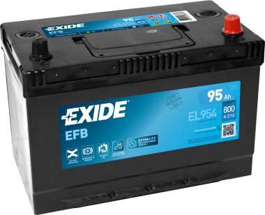 EXIDE Start-Stop EFB EL954 95Ач R+ EN800A 306x173x222 B01 — Трамонтан