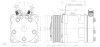 Компрессор кондиционера/рефрижератора Dyne 5H11 PV8 12V вертикальные выходы фото 3 — Трамонтан