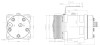 Компрессор кондиционера/рефрижератора Dyne 5H14 PV8 12V горизонтальные выходы фото 3 — Трамонтан