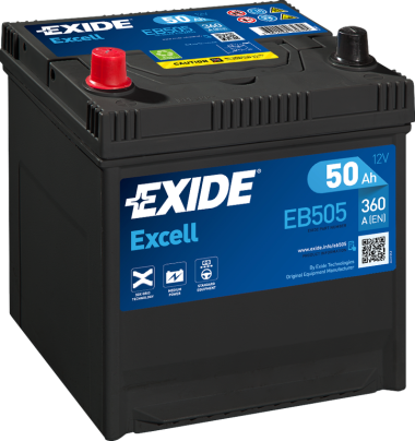 EXIDE EXCELL EB505 50Ач L+ EN360A 200x170x220 B01 — Трамонтан