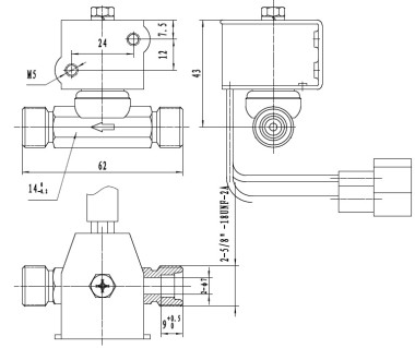 Клапан соленоидный кондиционера 5/8 x 5/8 (O-ring) NC 12V — Трамонтан